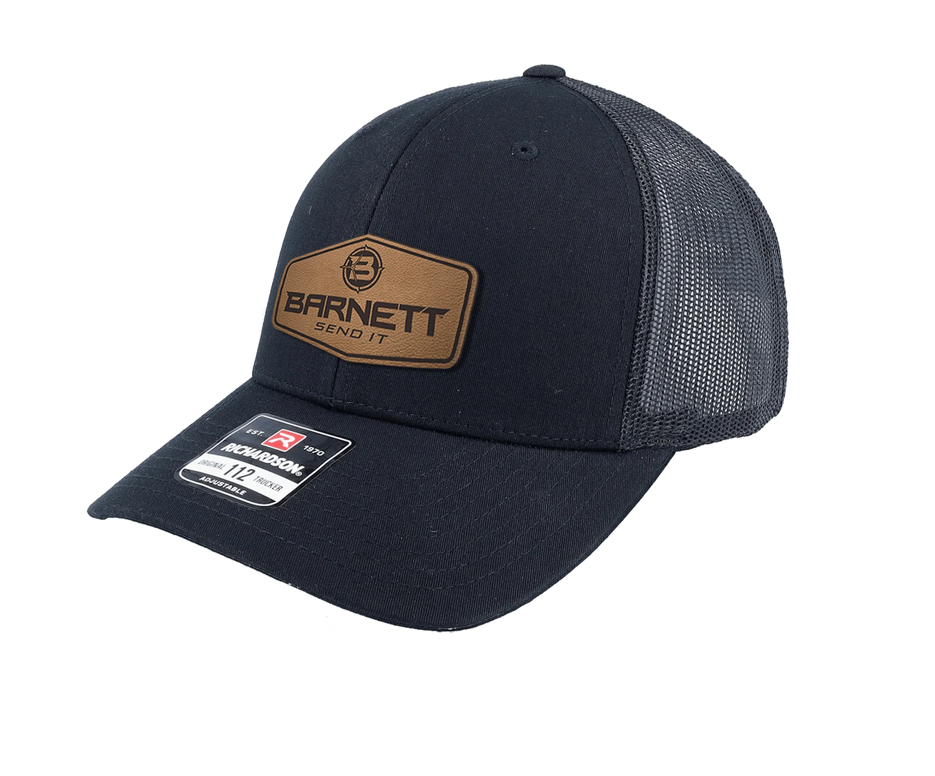 Barnett Leather Patch Hat Black