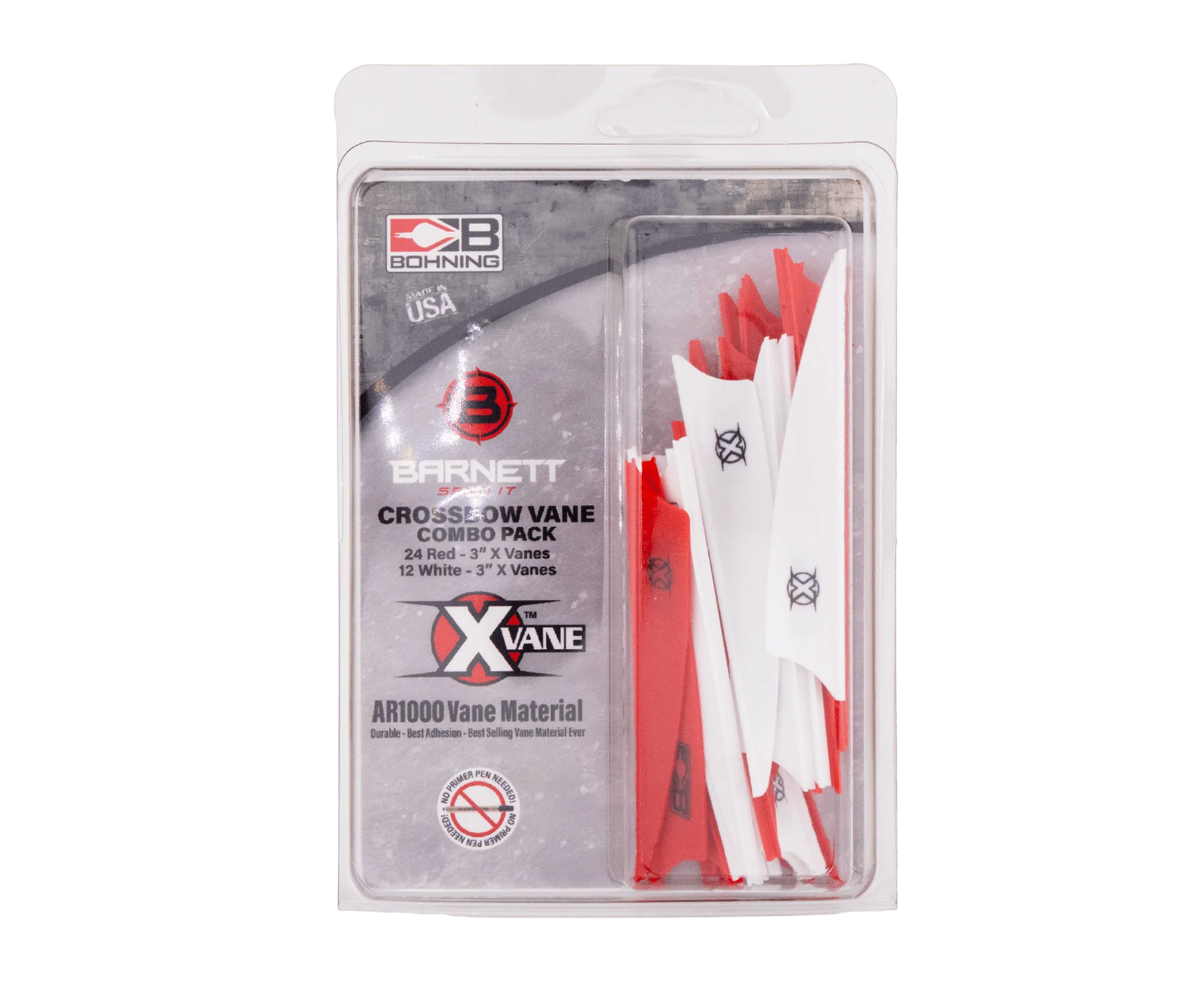 Bohning X Vanes White/Red 36pk